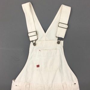 white cotton overalls